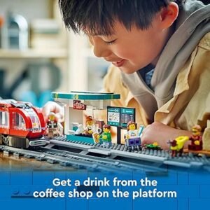 LEGO City Downtown Tram and Station Vehicle Building Toy Set for 7 Plus Year Old Kids, Boys & Girls