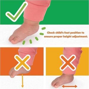 Bright Starts, Bounce Bounce Baby 2-in-1 Activity Center Jumper and Table - Playful Palms with 7 Interactive Toys