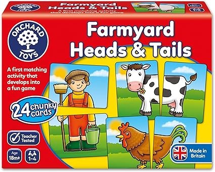 Orchard Toys Farmyard Heads & Tails Game - Matching & Pairing Memory Game