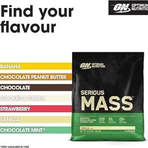 Optimum Nutrition Serious Mass Protein Powder with Creatine, Glutamine,