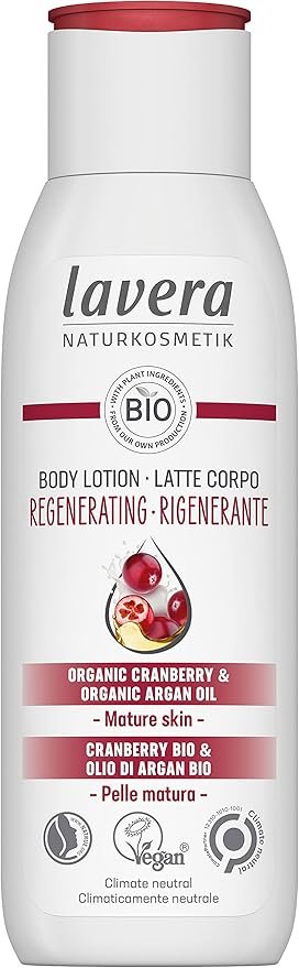 lavera Body Lotion Regenerating - organic cranberry & organic argan oiL - vegan - organic (1 x 200 ml)