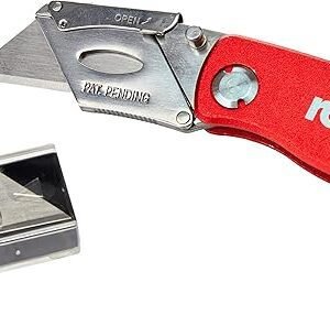 Rolson 62845 Folding Lock-Back Knife, Red, Grey