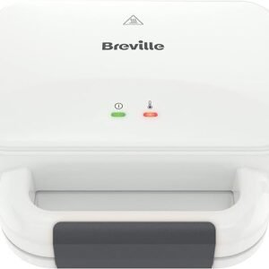 Breville Deep Fill Toastie Maker | 2 Slice Sandwich Toaster | Non-Stick Plates | Cooks a Toastie in 5 Minutes | White [VST091]