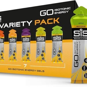 Science In Sport GO Isotonic Energy Gels, Running Gels with 22g Carbohydrates, Low Sugar, Variety Pack of Assorted Flavours, 60ml Per Serving (7 Pack)