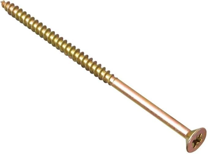 ForgeFix Multi-Purpose Single Thread Screws | 6.0 x 150mm | Zinc Yellow Passivated | Box 100