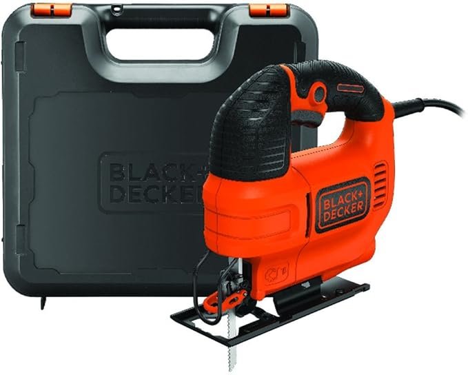 BLACK+DECKER KS701EK-GB Compact Jigsaw with Blade, 520 W, Black/Orange