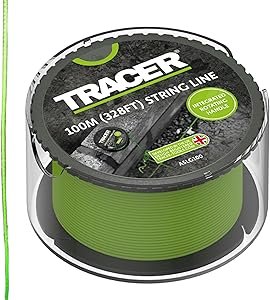 Tracer 100m String Line - Anti-Tangle, High Visibility Green Builders String Line