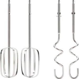 Kenwood Handmixer, 450W, 5 Speeds, Stainless Steel Kneaders and Beaters for Durability and Strength HMP30.A0SI- Silver