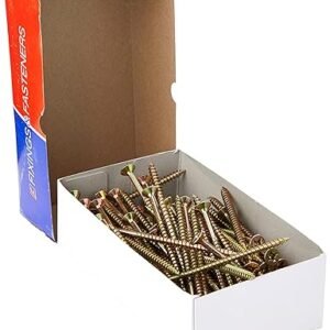 ForgeFix Multi-Purpose Single Thread Screws | 6.0 x 100mm | Zinc Yellow Passivated | Box 100, packaging may vary