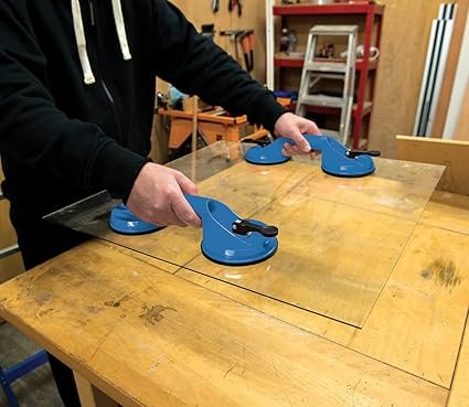 Silverline Double Suction Pad 70kg (675088), Blue