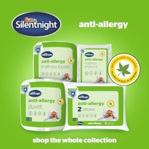 Silentnight Anti Allergy Double Duvet 10.5 Tog - All Year Round Winter Quilt Duvet Anti-Bacterial and Machine Washable with Allergy UK Approved Anti Allergy Fibres - Double Bed