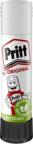 Pritt Glue Stick, Safe & Child-Friendly Craft Glue for Arts & Crafts Activities, Strong-Hold adhesive for School & Office Supplies, 5x11g Pritt Stick
