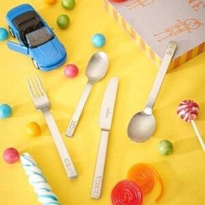 Villeroy & Boch - One Child’s Cutlery, Playful Stainless Steel Cutlery Set with Figures on The Handle, Stainless and Dishwasher Safe, 4 Part
