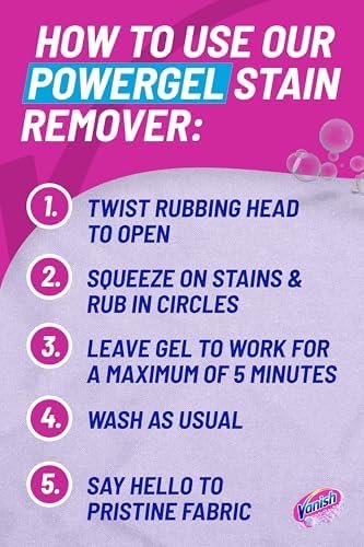 Vanish Fabric Stain Remover, Prewash Power Gel, 200 ml, Pack of 4