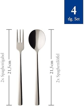 Villeroy & Boch - Daily Line Specials Spaghetti Set, 4 pt., cutlery set consisting of spoon and fork, stainless steel, 265x85x30mm, dishwasher safe