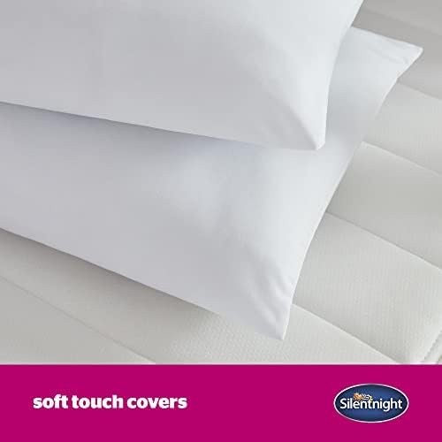 Silentnight Ultrabounce Pillows 2 Pack – Soft Medium Support Comfortable Bouncy Pillows for Stomach, Back and Side Sleepers – Machine Washable and Hypoallergenic Bed Pillows – Pack of 2