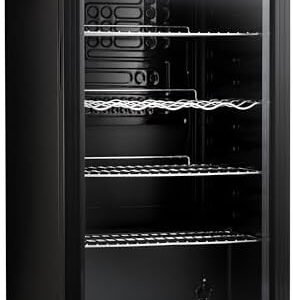 Subcold Super85 LED - Under-Counter Fridge | 85L Beer, Wine & Drinks Fridge | LED Light + Lock and Key | Energy Efficient (Black, 85L)… [Energy Class E]