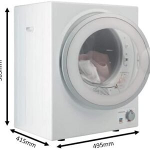 Cookology CMVD25WH Mini Vented Tumble Dryer 2.5kg - White