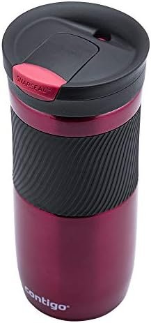 Contigo Byron Snapseal Travel Mug, Stainless Steel Thermal , vacuum flask, leakproof tumbler, coffee mug with BPA free Easy-Clean Lid, 470 ml, Vivacious