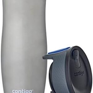 Contigo West Loop Autoseal Travel Mug, Stainless Steel Thermal Mug, Vacuum Flask, Leakproof Tumbler, Coffee Mug with BPA Easy-Clean Lid, 470 ml