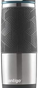 Contigo Transit Autoseal Travel Mug, Stainless Steel Thermal Mug, Vacuum Flask, Leakproof Tumbler, Coffee Mug with BPA Free Easy-Clean Lid, Biscay Bay, 460 ml