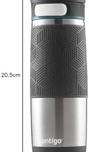 Contigo Transit Autoseal Travel Mug, Stainless Steel Thermal Mug, Vacuum Flask, Leakproof Tumbler, Coffee Mug with BPA Free Easy-Clean Lid, Biscay Bay, 460 ml