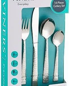 Viners Everyday Glisten 16 Piece 18/0 Silver Stainless Steel Cutlery Set