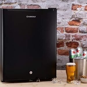 Subcold Eco75 Mini Fridge Black | Table-Top Model | Counter-Top Fridge | Solid Door with Chiller Box | Lock & Key | Energy Efficient (75L)…