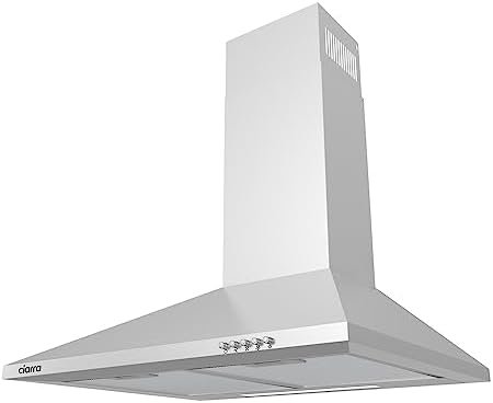 CIARRA CAS6201A Cooker Hood 60cm Stainless Steel Chimney Range Hood 600mm Recirculating Duct Kitchen Ventilation Extractor Fan