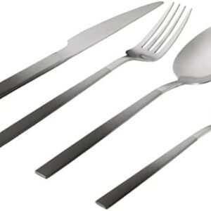 Salter 16-Piece Cutlery Set- Silver Ombre Coated 18/0 Stainless Steel Tableware