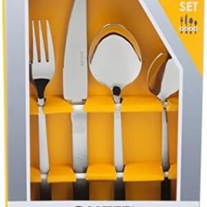 Salter 16-Piece Cutlery Set- Silver Ombre Coated 18/0 Stainless Steel Tableware