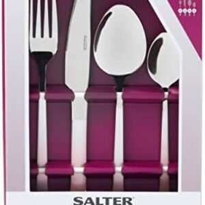 Salter BW10075CTK 16-Piece Stainless Steel Cutlery Set - Full Set Ombre Collection Flatware Service