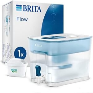 BRITA Flow XXL Water Filter Tank (8.2L) incl. 1x MAXTRA PRO All-in-1 cartridge - fridge-fitting dispenser for families and offices - now in sustainable Smart Box packaging
