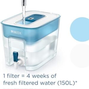 BRITA Flow XXL Water Filter Tank (8.2L) incl. 1x MAXTRA PRO All-in-1 cartridge - fridge-fitting dispenser for families and offices - now in sustainable Smart Box packaging