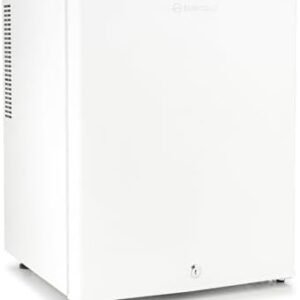 Subcold Aire40 LED Mini Fridge | 40L Table Top Fridge | Quiet & Frost Free for Bedrooms & Hotels | Lockable with Solid door & interior LED light (White)