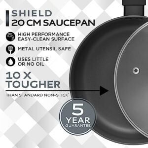 Russell Hobbs RH02842EU7 Shield 28 cm Stir-Fry Pan – Non-Stick Coating 10x Tougher*, Sauté Pan, Induction Hob Suitable, Pressed Aluminium Wok, Easy to Clean, Frying Pan, Soft-Touch Stay-Cool Handle