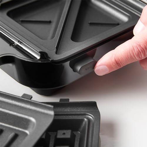 Russell Hobbs Sandwich Maker 3 in 1 Creations (Waffle maker, panini press or grill, 3 removable plates with non-stick coating, dishwashersafe parts, BPA free) 26810, Black