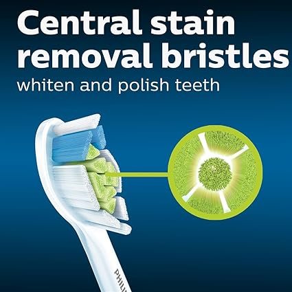 Philips Sonicare Original W2 Optimal White Standard Sonic Toothbrush Heads - 4 Pack in White (Model HX6064/10)