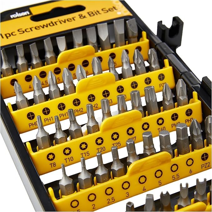 Rolson 28429 51 Pc Screwdriver & Bit Set