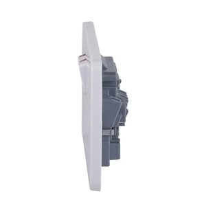 Schneider Electric Lisse White Moulded - Switched Double Power Socket, Single Pole, 13A, GGBL3020S, White