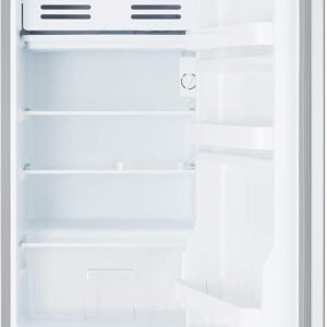 Cookology UCIF93 Undercounter Freestanding Fridge 93 Litre Capacity, Features an Adjustable Temperature Control and Legs, Reversible Door and Chiller Box - in Silver [Energy Class F]