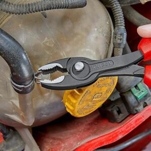 KNIPEX Twingrip Slip Joint Pliers, 200 mm, 4-22 mm, Front Grip and Side Grip Function, Box Joint with Push Button, Gripping Pliers, 82 02 200