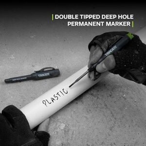 TRACER Deep Hole Construction Pencil with 6X Replacement Lead Pack and accompanying Site Holsters All-in-one Marking Kit
